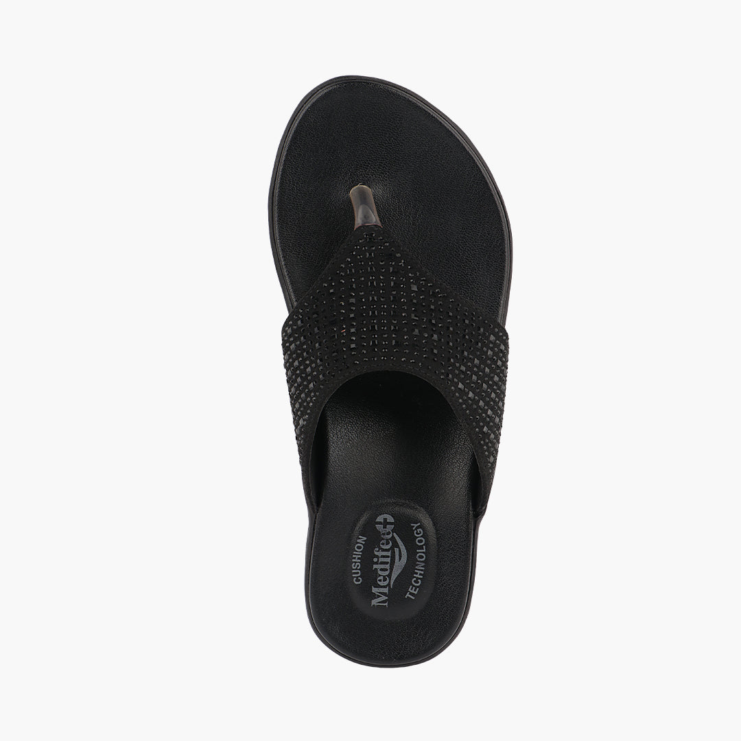 Medifeet Fashion Slippers For Women's (Comfortable Flat Slippers)